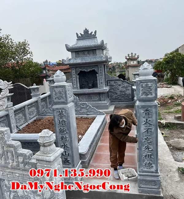 Tây Ninh Bán mẫu nghĩa trang lăng mộ gia tộc đá song thân đẹp tại Tây Ninh-image-5