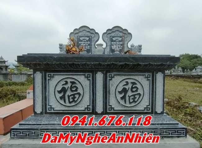 Trà Vinh Bán mẫu mộ đá thờ tro cốt phu thê đẹp bán tại Trà Vinh - giữ cốt-image-2