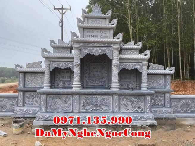 Tây Ninh Bán mẫu nghĩa trang lăng mộ gia tộc đá song thân đẹp tại Tây Ninh-image-3
