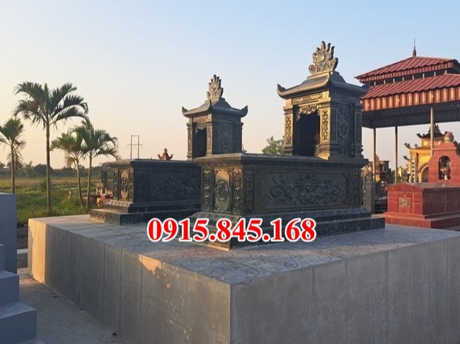 55 mẫu mộ đá hung hoả địa táng bán quảng nam, mộ đơn giản đá xanh-image-5