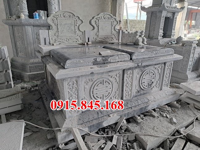 mẫu mộ đá đơn giản đẹp bán bình phước, mộ đá xanh giá rẻ 453-image-2