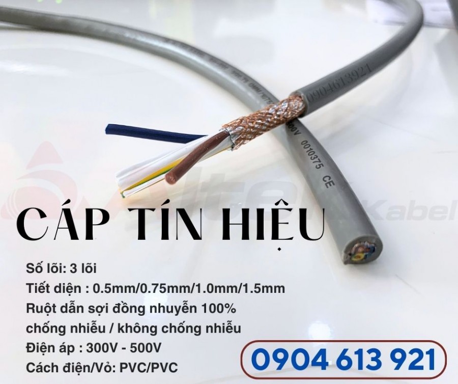 Cáp tín hiệu/ cáp điều khiển 3 lõi 0.75mm chống nhiễu-image-3