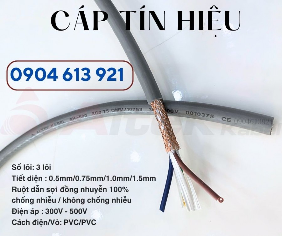 Cáp tín hiệu/ cáp điều khiển 3 lõi 0.75mm chống nhiễu-image-5