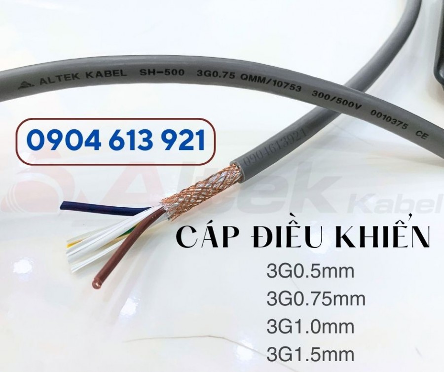 Cáp tín hiệu/ cáp điều khiển 3 lõi 0.75mm chống nhiễu-image-2