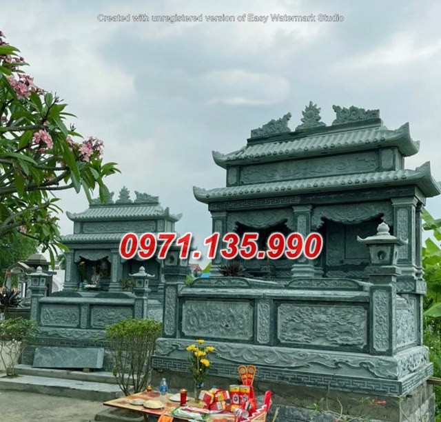 Cà Mau mẫu mộ đá đẹp - Mẫu mộ đôi bằng đá đẹp bán tại Cà Mau - Cà Mau mẫu mộ đá-image-2