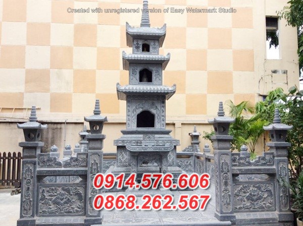 15 mộ tháp đá để thờ hũ tro cốt đẹp bán bến tre, đựng hũ lọ bình tiểu quá-image-3