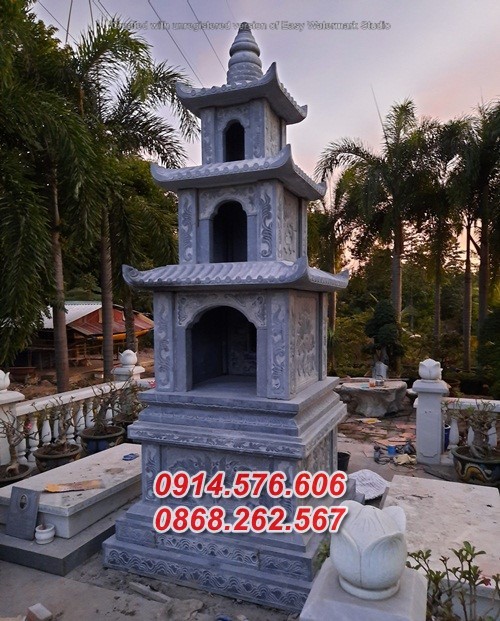 15 mộ tháp đá để thờ hũ tro cốt đẹp bán bến tre, đựng hũ lọ bình tiểu quá-image-2