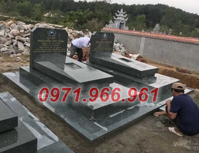 mẫu mộ đá đôi xanh đá đôi để tro cốt bán hà tĩnh, song thân phu thê 2354-image-3