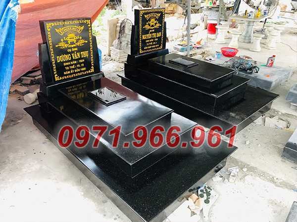 mẫu mộ đá đôi xanh đá đôi để tro cốt bán hà tĩnh, song thân phu thê 2354-image-5