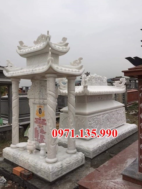 Mẫu mộ đá liền ngôi bằng đá đẹp - Mẫu mộ đá anh em bằng đá đẹp-image-5