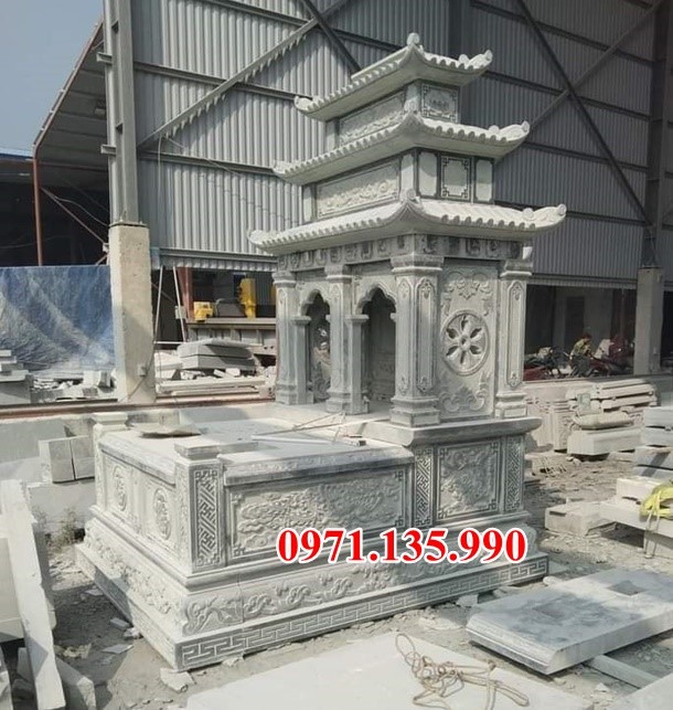 Mẫu mộ đá liền ngôi bằng đá đẹp - Mẫu mộ đá anh em bằng đá đẹp-image-2
