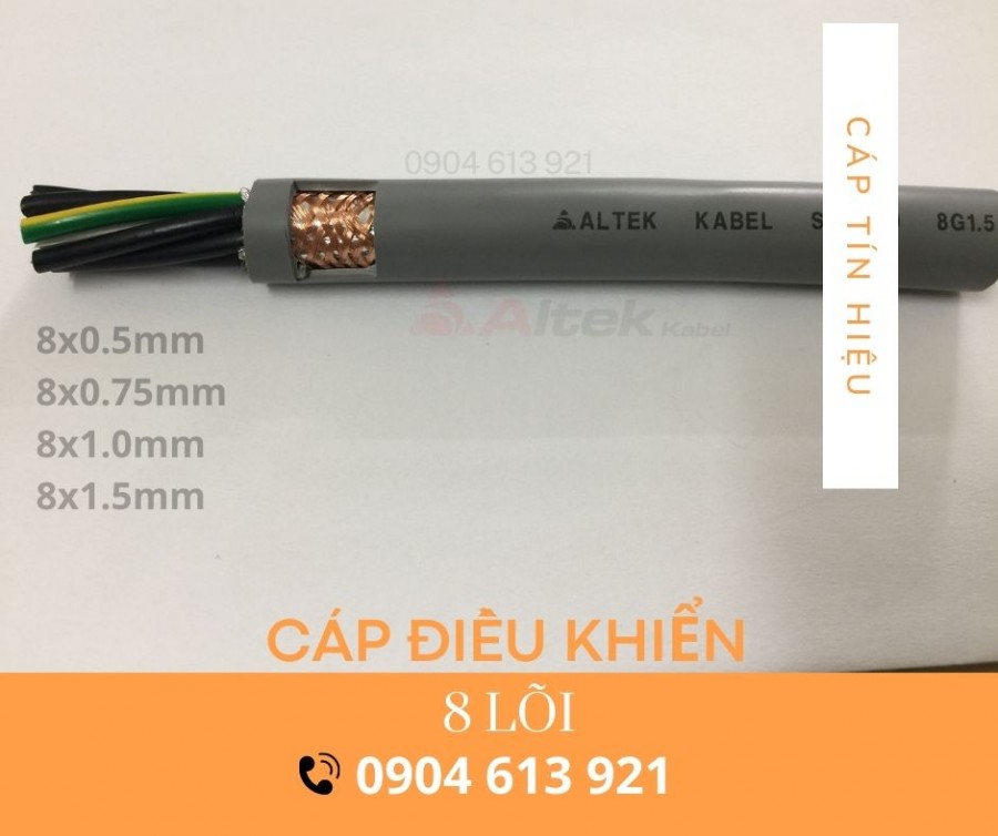 Cáp điều khiển, cáp tín hiệu chống nhiễu 8 lõi 0.5/0.7/51.01/.5mm-image-3