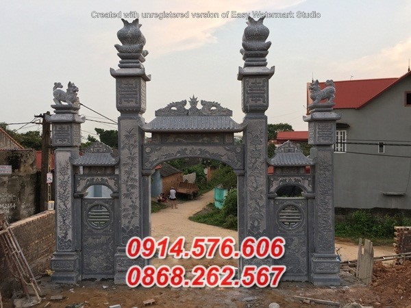 37 kích thước cổng bằng đá phong thuỷ bán quảng trị, trụ cột cổng chùa nhà mồ th-image-5