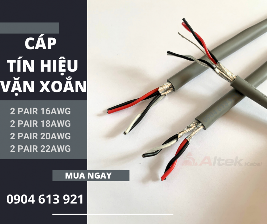 Dây tín hiệu âm thanh vặn xoắn chống nhiễu 2 pair 22AWG-image-5