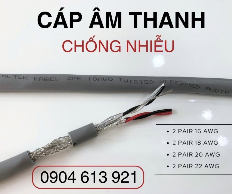 Dây tín hiệu âm thanh vặn xoắn chống nhiễu 2 pair 22AWG-image-3
