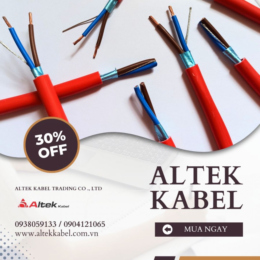 Cáp Chống Cháy Chống nhiễu Altek Kabel 2Cx1.0mm2/1.5mm2/2.5mm2-image-3