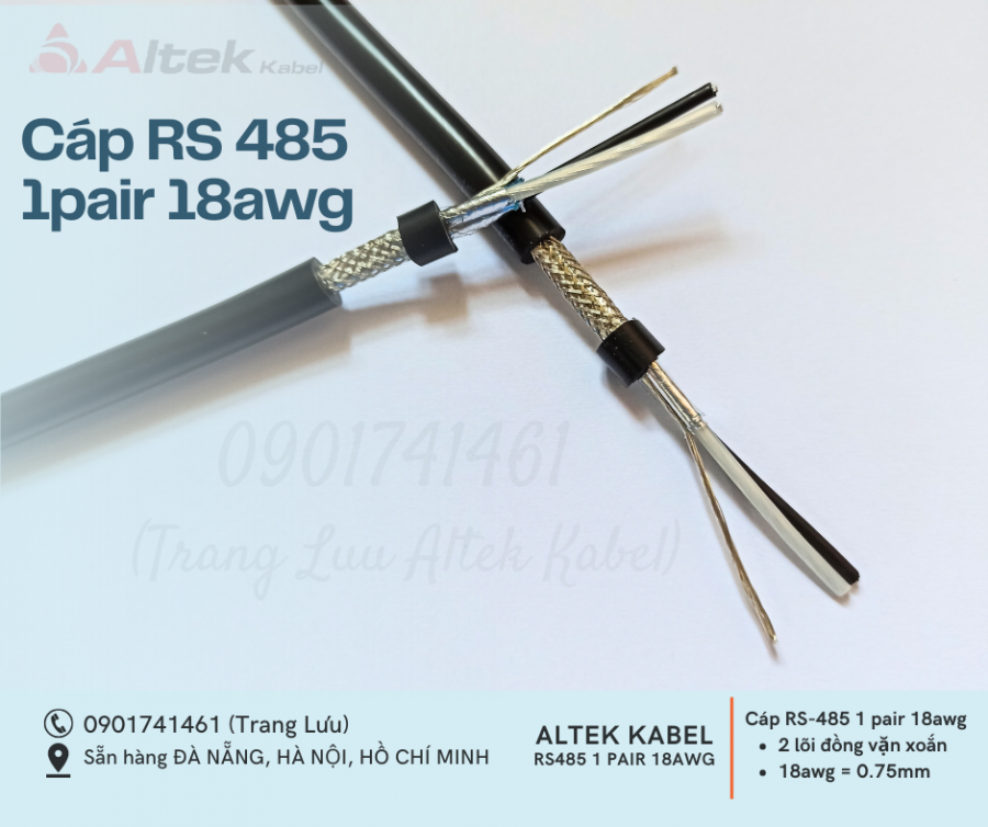 Cáp tín hiệu 1 pair 18awg RS485-image-2