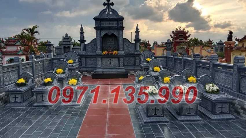 Long An Mẫu lăng mộ đá quây đẹp bán tại long an, gia đình dòng họ-image-3