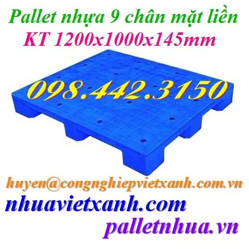 Pallet nhựa mặt liền 1200x1000x145mm PL09LS – tải trọng trung bình-image-3