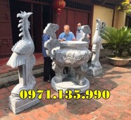87- Mẫu lư hương đá nhà thờ đẹp bán tại Tiền Giang – đỉnh hương