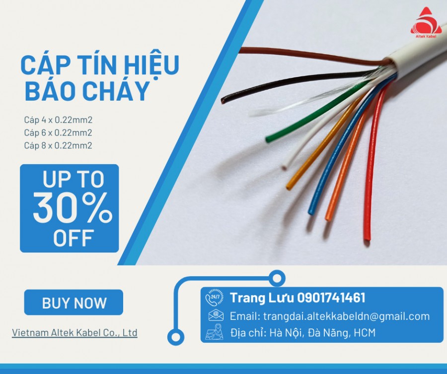 Dây cáp tín hiệu 4x0.22mm, 6x0.22mm, 8x0.22mm Altek Kabel-image-2