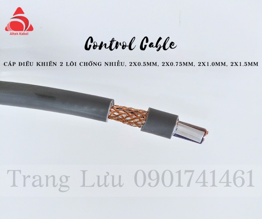 Cáp điều khiển 2x1.0mm lưới chống nhiễu-image-3