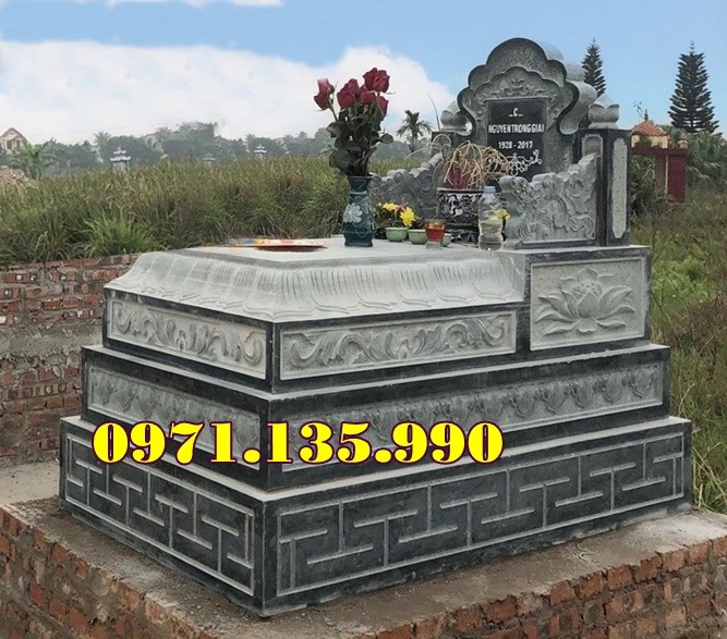 69- Mẫu mộ đá đôi đẹp bán tại Trà Vinh - mộ đôi bằng đá xanh-image-5