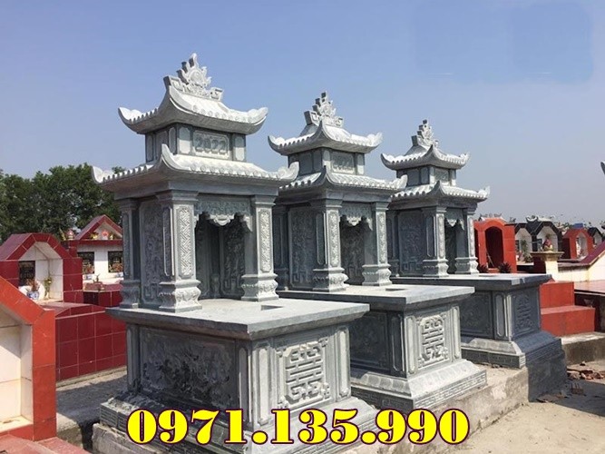 69- Mẫu mộ đá đôi đẹp bán tại Trà Vinh - mộ đôi bằng đá xanh-image-2