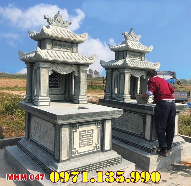 89- Mẫu Chụp Mộ Đá Đôi Mộ Đá Quây Đẹp Bán tại Quảng Ninh-image-3