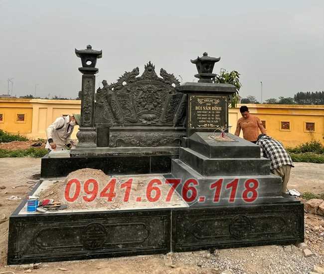 39 Mẫu mộ đá đẹp bán hải dương - ông bà bố mẹ gia đình-image-3
