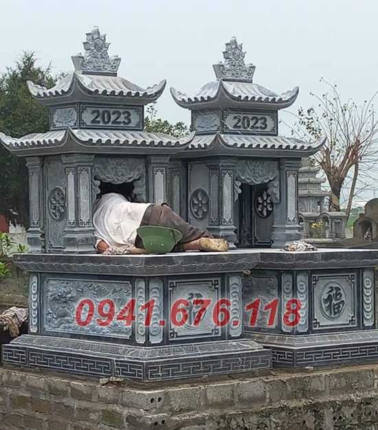 39 Mẫu mộ đá đẹp bán hải dương - ông bà bố mẹ gia đình-image-2