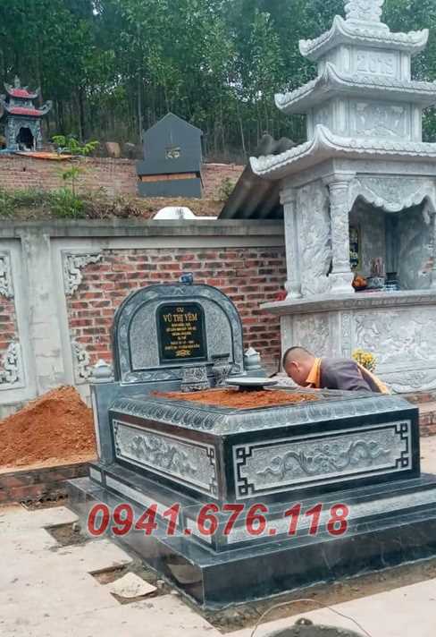 Sơn La Mẫu mộ bằng đá đẹp bán - mộ đá đôi mộ đơn gian-image-3