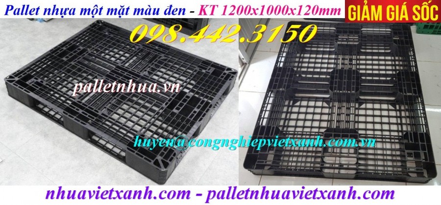 Pallet nhựa đen 1200x1000x120mm thanh lý giá rẻ call 0984423150 Huyền-image-5