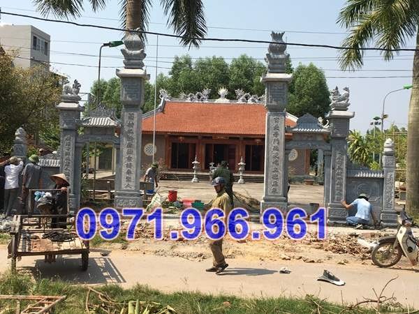 mẫu cổng đá đẹp bán bình dương – tam quan tứ trụ-image-2