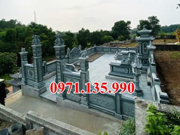 Tây Ninh Mẫu khuôn viên lăng mộ đá xanh rêu đẹp bán tại Tây Ninh, gia đình dòng-image-3