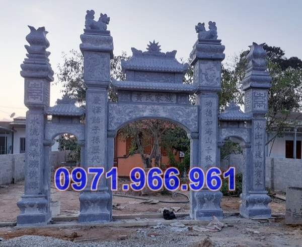 xây mẫu cổng đá đẹp bán bắc giang – tam quan tứ trụ 666-image-3