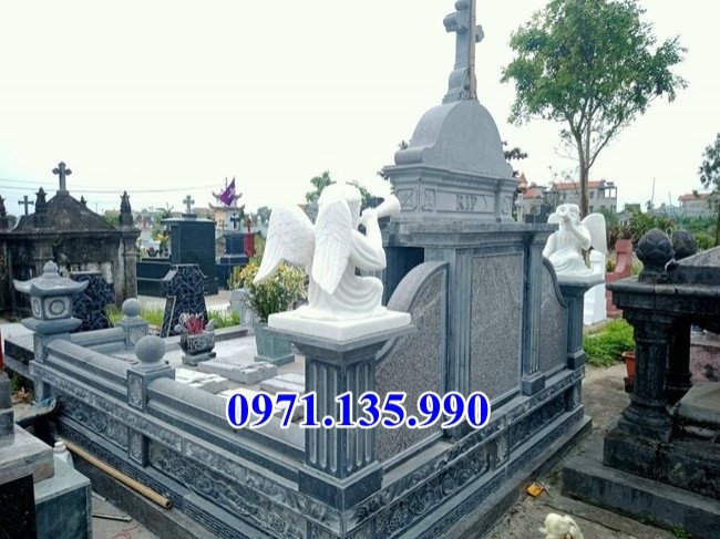Bình Dương Mẫu lăng mộ đá song thân đẹp bán tại Bình Dương, gia đình dòng họ-image-2