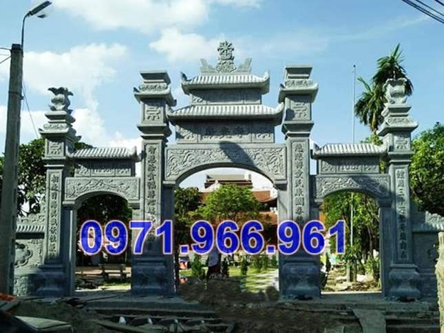 xây mẫu cổng đá đẹp bán bắc giang – tam quan tứ trụ 666-image-2