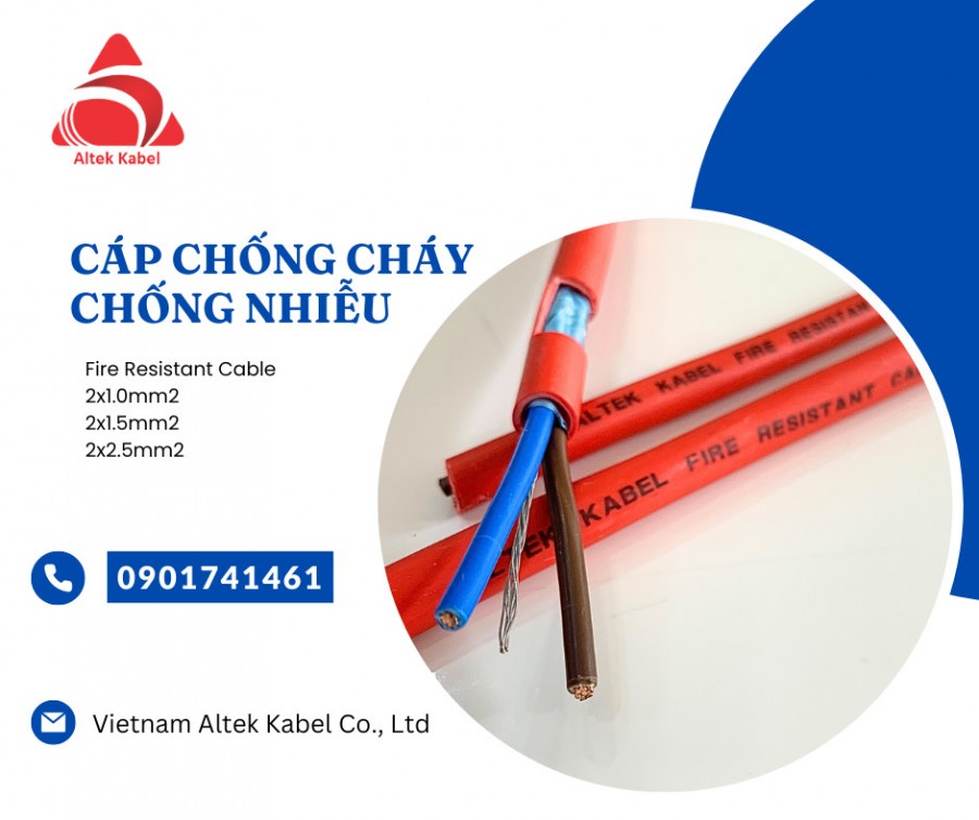 Dây tín hiệu chống cháy chống nhiễu Altek Kabel 2 lõi-image-2