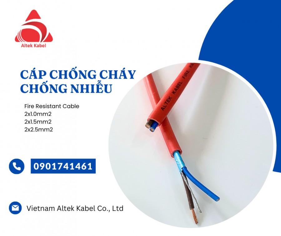 Dây tín hiệu chống cháy chống nhiễu Altek Kabel 2 lõi-image-3
