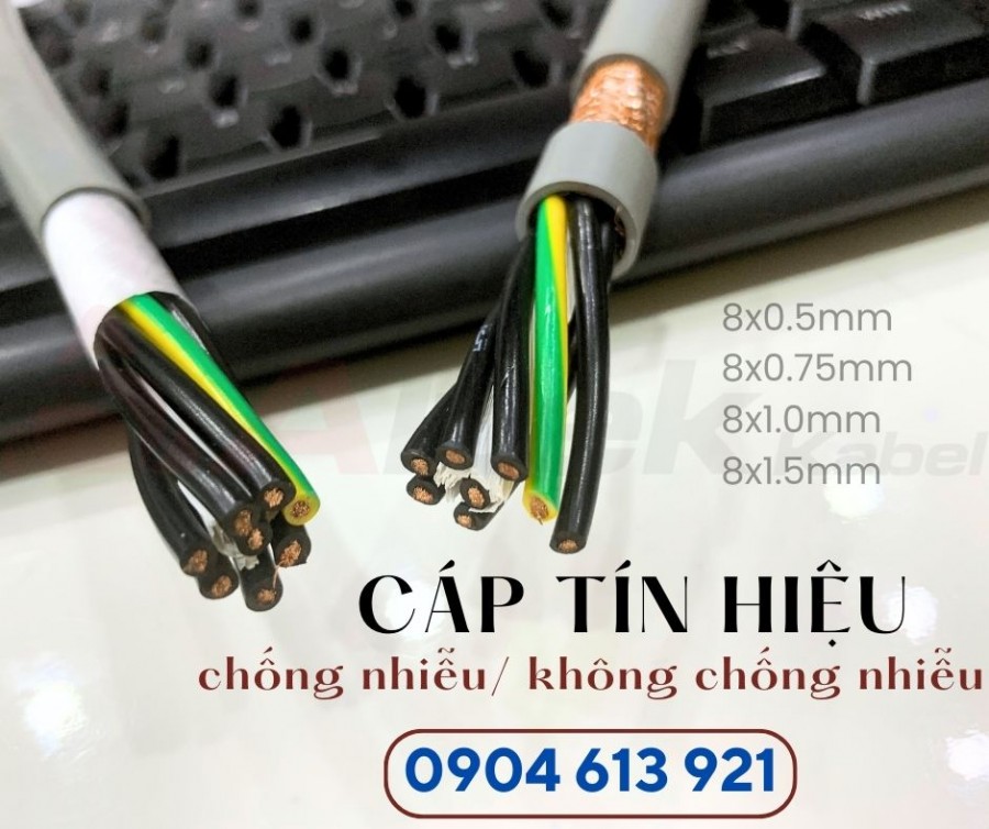 Cáp điện 8 lõi, cáp tín hiệu 8 lõ 0.75mm chống nhiễu Đà Nẵng, HN, HCM-image-5