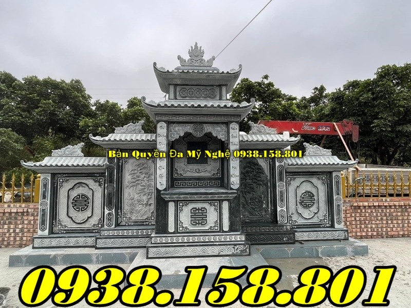 Tây Ninh bán lăng mộ ông bà cha mẹ đẹp - mẫu nghĩa trang gia đình đá xanh-image-2