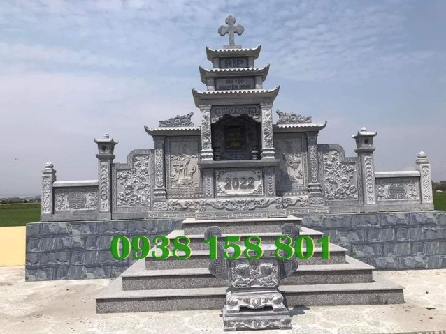 Tây Ninh bán lăng mộ ông bà cha mẹ đẹp - mẫu nghĩa trang gia đình đá xanh-image-5