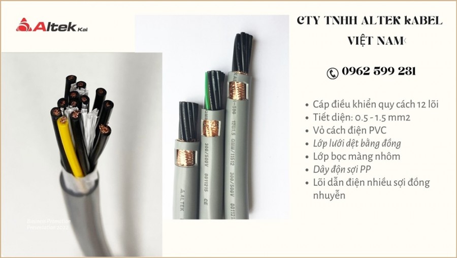 Cáp 12 lõi, Cáp điều khiển Altek kabel rvv, rvvp giá sỉ-image-3