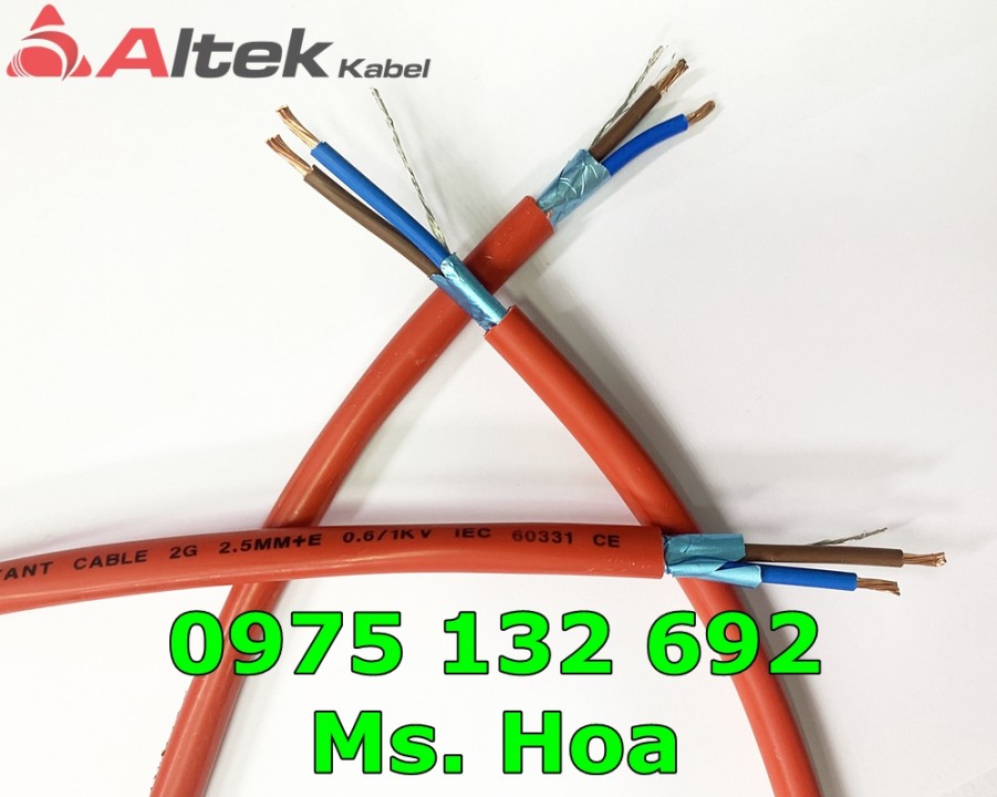 Cáp chống cháy 2G 1.0mm + E 0.6/1kV Altek Kabel Fire Resistant Cable-image-2