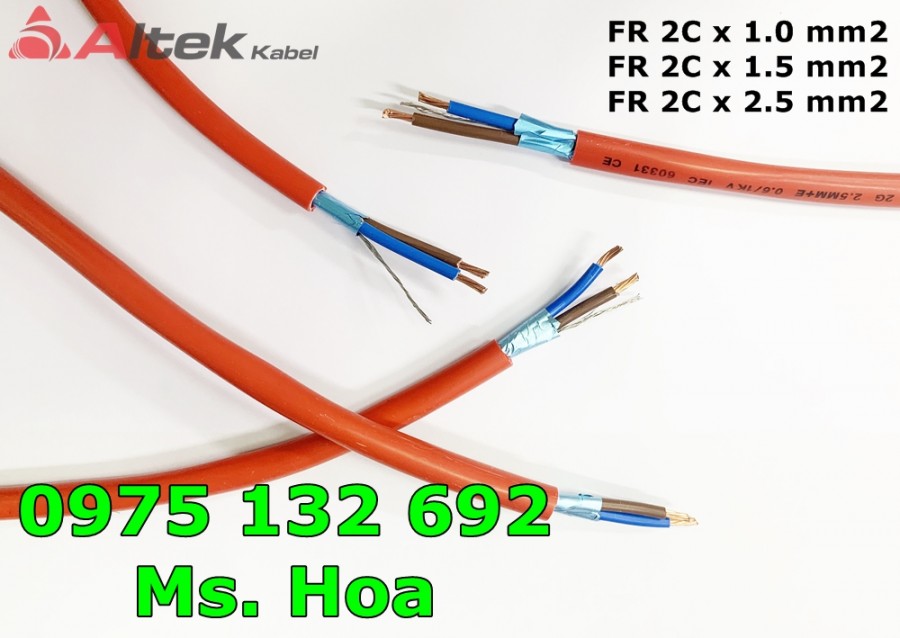 Cáp chống cháy 2G 1.0mm + E 0.6/1kV Altek Kabel Fire Resistant Cable-image-3