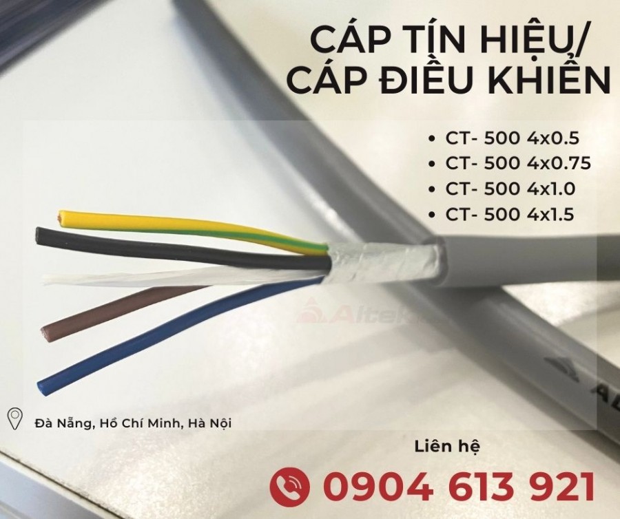 Cáp điều khiển, cáp tín hiệu 4 lõi 0.5/0.75/1.0/1.5mm-image-2, Phân Phối Dây Cáp