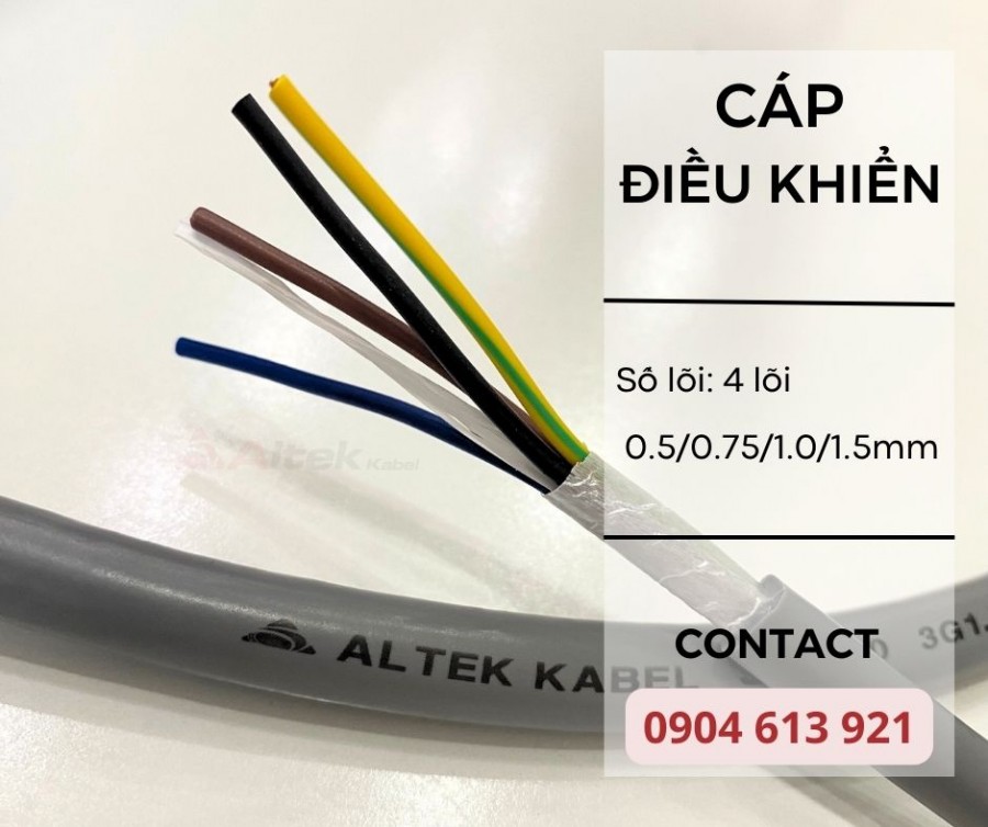 Cáp điều khiển, cáp tín hiệu 4 lõi 0.5/0.75/1.0/1.5mm-image-3, Phân Phối Dây Cáp