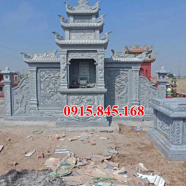 mẫu lăng mộ đá để tro cốt bán phú yên, lăng mộ đá xanh 22-image-3