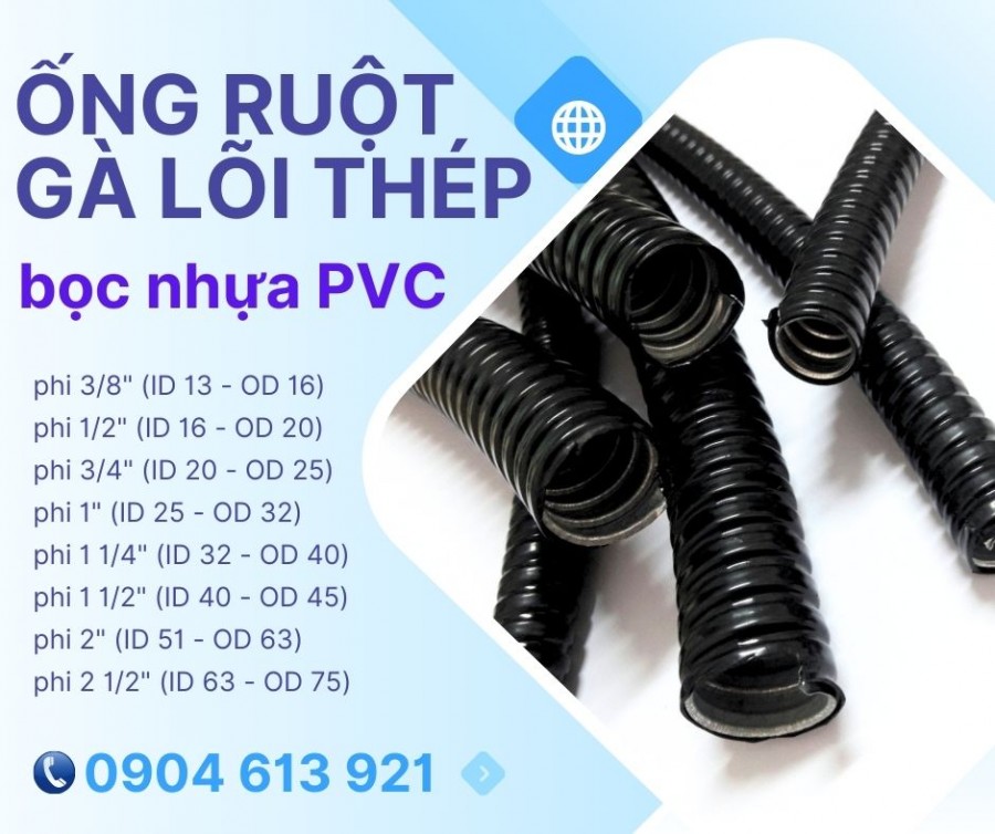 Ống ruột gà lõi thép bọc nhựa/ Đầu nối ống ruột gà với hộp điện-image-2